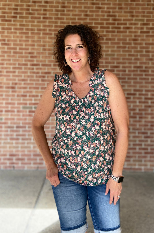 Sleeveless Mini Floral Top
