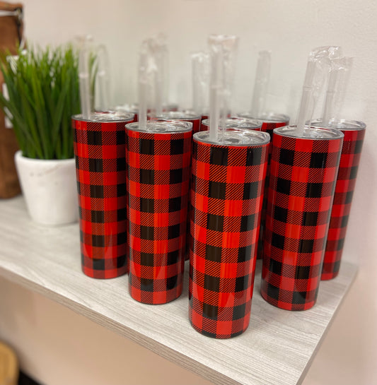 Buffalo Plaid Tumbler