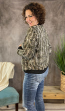 Load image into Gallery viewer, Animal Print Bomber Jacket