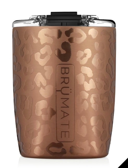 BruMate Rocks Tumbler 12oz - GOLD LEOPARD