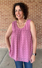 Load image into Gallery viewer, Flowy Dot V Neck Top - PINK