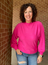 Load image into Gallery viewer, Ultra Soft Sweater with Puff Sleeves - HOT PINK