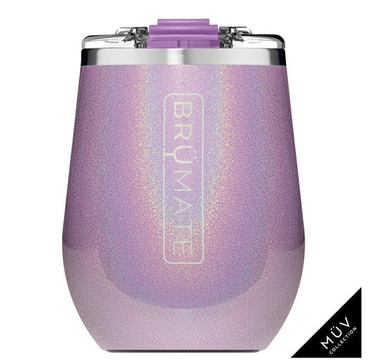 BruMate Uncork'd Wine Tumbler - GLITTER VIOLET