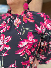 Load image into Gallery viewer, Bold Fall Floral Curvy Blouse