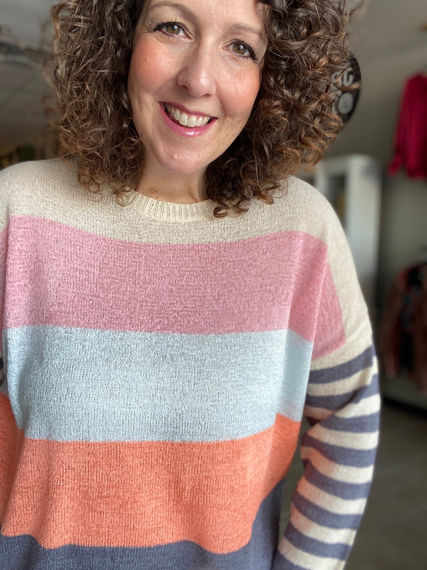 Sweetie Stripe Lightweight Sweater