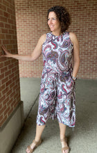 Load image into Gallery viewer, Paisley Cropped Jumpsuit