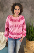 Load image into Gallery viewer, Easy Cotton Tie Dye Top - PINK