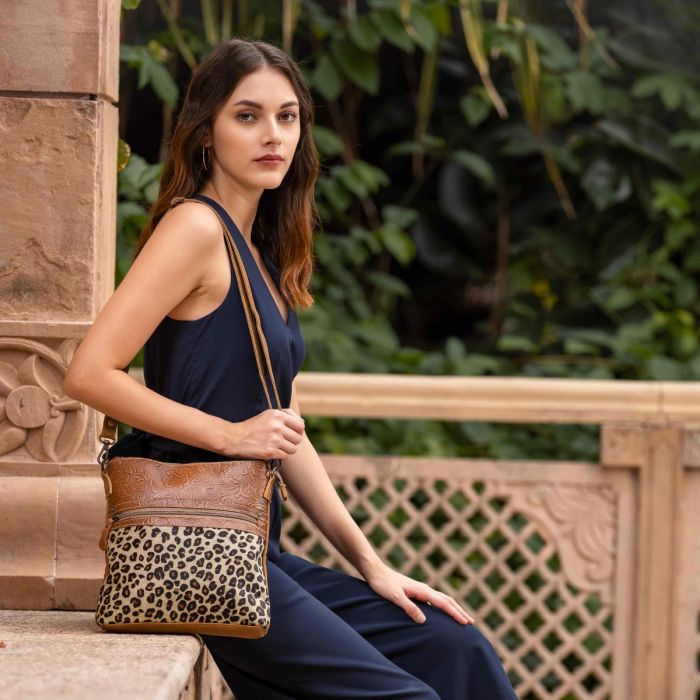 MYRA - Dynamic Leopard Print Hairon Bag