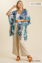 Load image into Gallery viewer, Caribbean Tie Dye Curvy Kimono