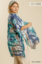 Load image into Gallery viewer, Caribbean Tie Dye Curvy Kimono